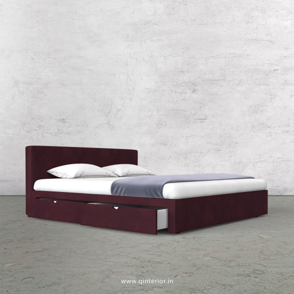 Nirvana Queen Storage Bed in Fab Leather Fabric - QBD007 FL12