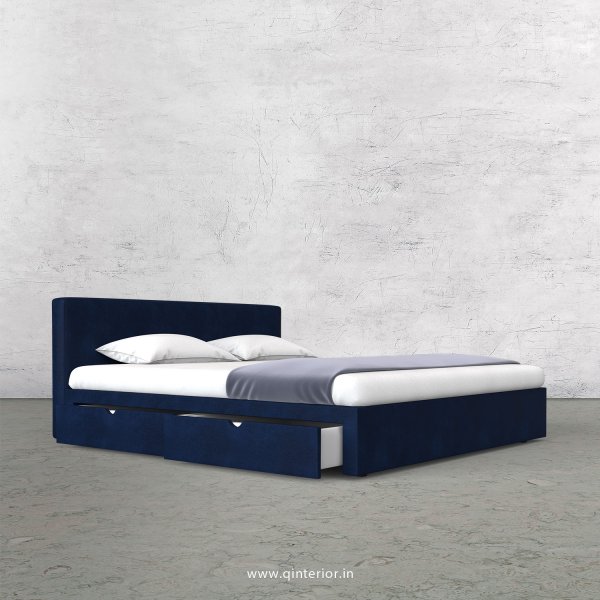 Nirvana Queen Storage Bed in Fab Leather Fabric - QBD007 FL05
