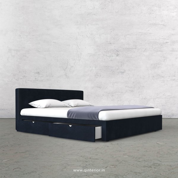 Nirvana King Size Storage Bed in Fab Leather Fabric - KBD007 FL05