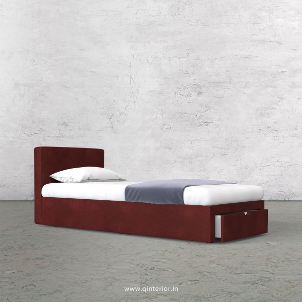 Nirvana Single Storage Bed in Fab Leather Fabric - SBD001 FL08
