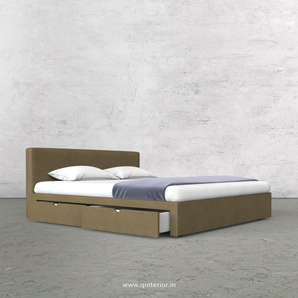 Nirvana King Size Storage Bed in Fab Leather Fabric - KBD007 FL01