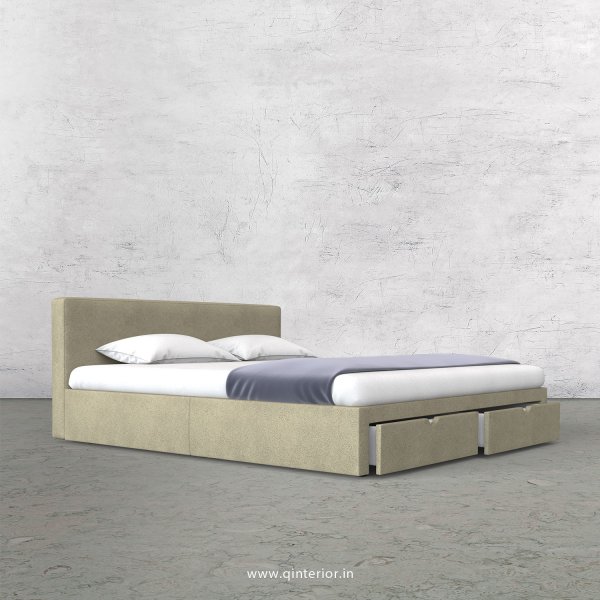 Nirvana King Size Storage Bed in Fab Leather Fabric - KBD001 FL10