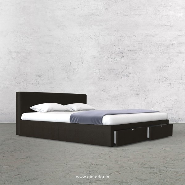 Nirvana Queen Storage Bed in Fab Leather Fabric - QBD001 FL15
