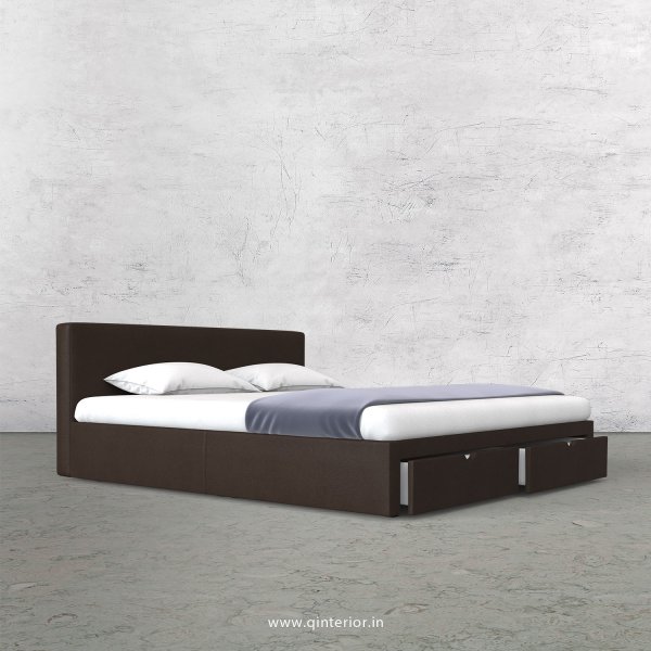 Nirvana King Size Storage Bed in Fab Leather Fabric - KBD001 FL16