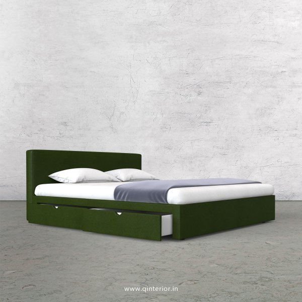 Nirvana King Size Storage Bed in Fab Leather Fabric - KBD007 FL04