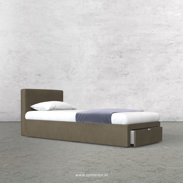 Nirvana Single Storage Bed in Fab Leather Fabric - SBD001 FL06