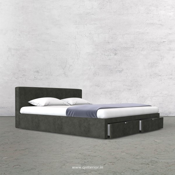 Nirvana Queen Storage Bed in Fab Leather Fabric - QBD001 FL07