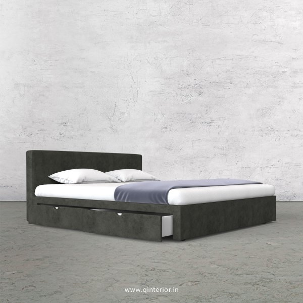 Nirvana King Size Storage Bed in Fab Leather Fabric - KBD007 FL07