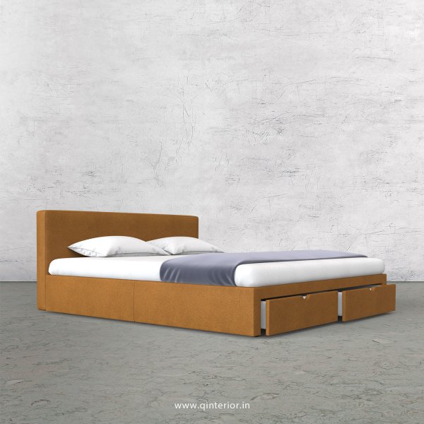 Nirvana King Size Storage Bed in Fab Leather Fabric - KBD001 FL14