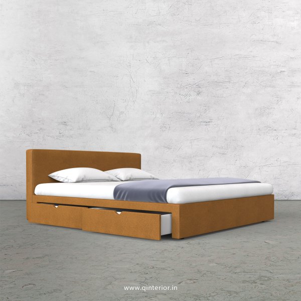 Nirvana Queen Storage Bed in Fab Leather Fabric - QBD007 FL14