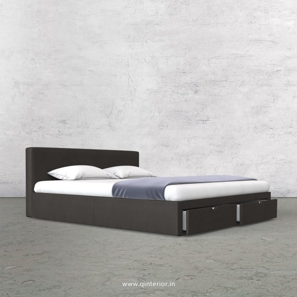 Nirvana King Size Storage Bed in Fab Leather Fabric - KBD001 FL11