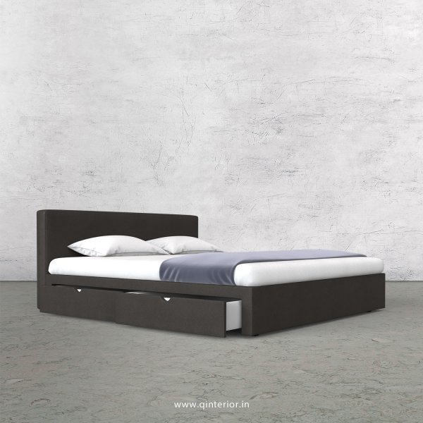 Nirvana Queen Storage Bed in Fab Leather Fabric - QBD007 FL15