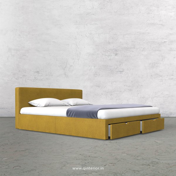 Nirvana King Size Storage Bed in Fab Leather Fabric - KBD001 FL18