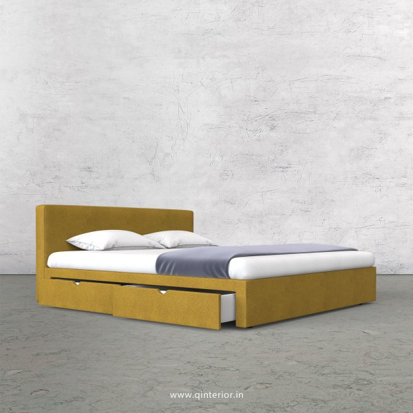 Nirvana King Size Storage Bed in Fab Leather Fabric - KBD007 FL18