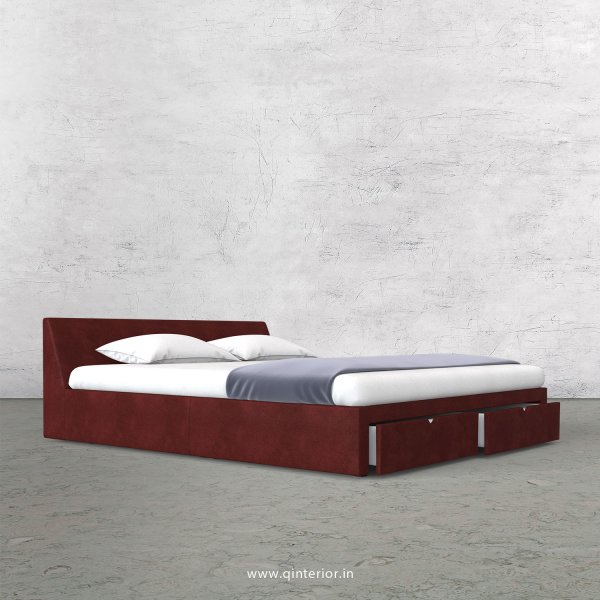 Viva Queen Storage Bed in Fab Leather Fabric - QBD001 FL17