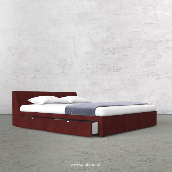 Viva King Size Storage Bed in Fab Leather Fabric - KBD007 FL17