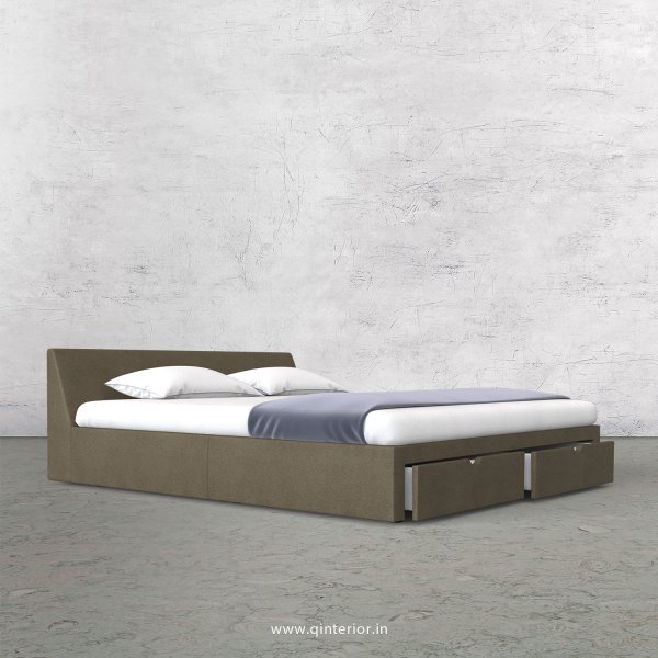 Viva King Size Storage Bed in Fab Leather Fabric - KBD001 FL06