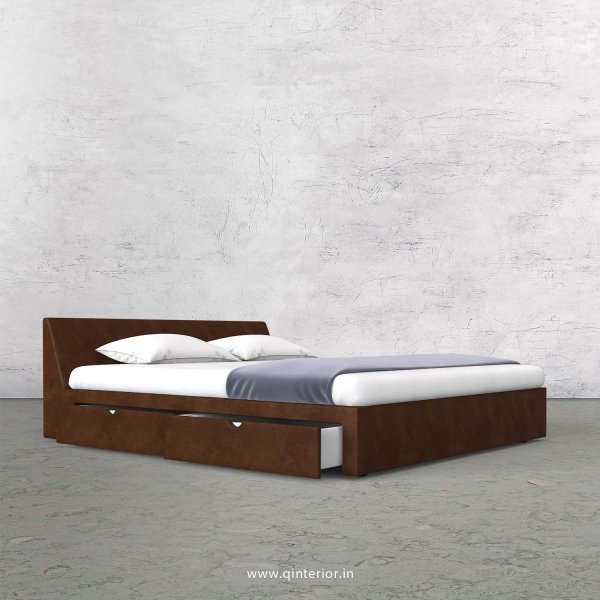 Viva Queen Storage Bed in Fab Leather Fabric - QBD007 FL09