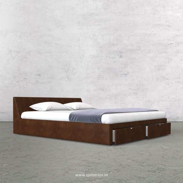 Viva Queen Storage Bed in Fab Leather Fabric - QBD001 FL09