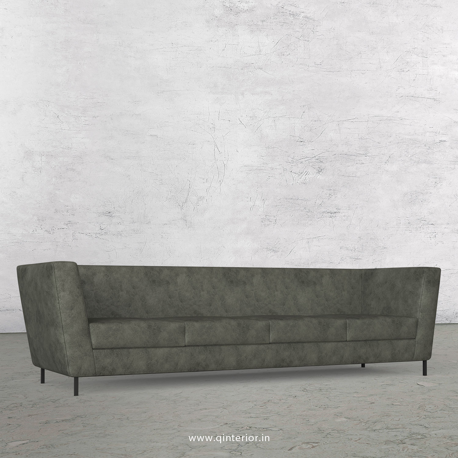GLORIA 4 Seater Sofa in Fab Leather Fabric - SFA018 FL07