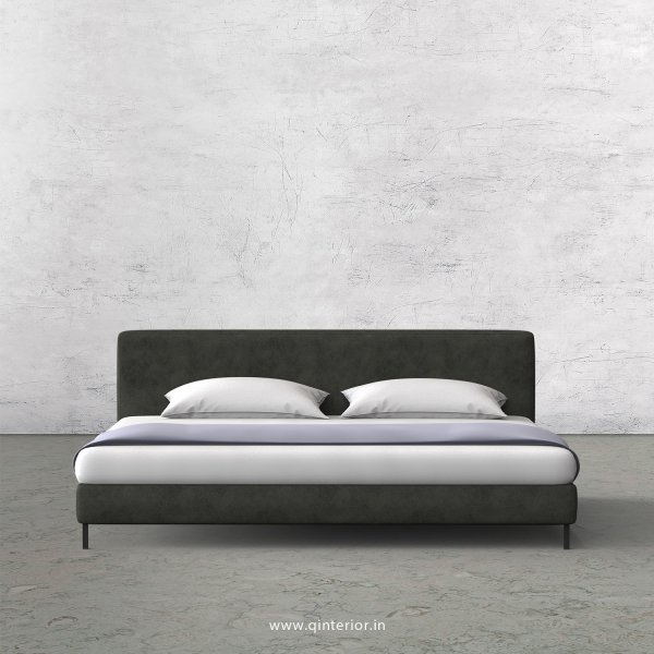 NIRVANA King Size Bed in Fab Leather Fabric - KBD003 FL07
