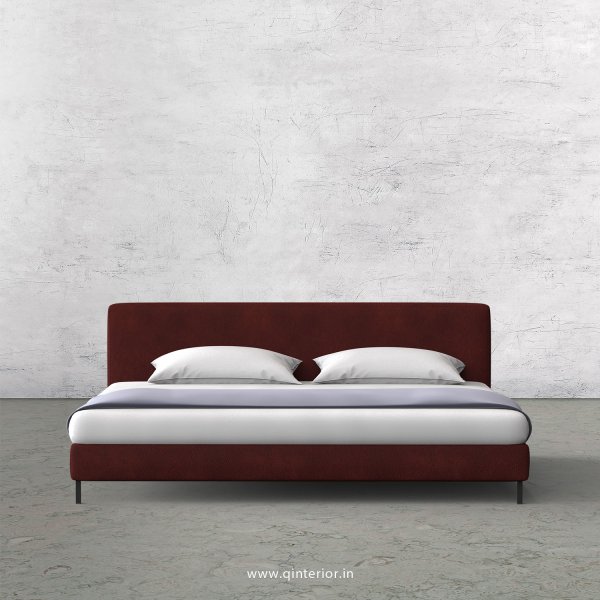 NIRVANA King Size Bed in Fab Leather Fabric - KBD003 FL08