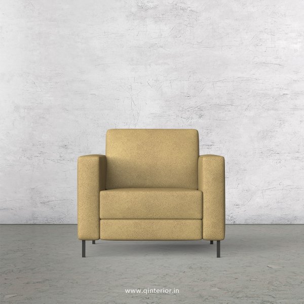 NIRVANA 1 Seater Sofa in Fab Leather Fabric - SFA016 FL01