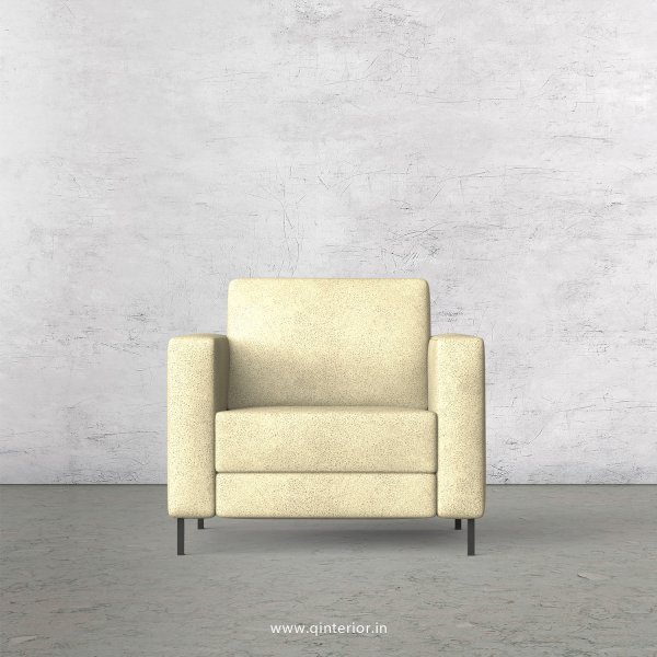 NIRVANA 1 Seater Sofa in Fab Leather Fabric - SFA016 FL10