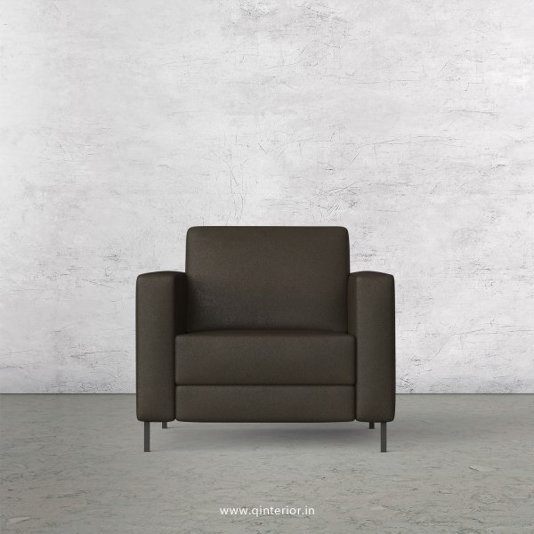 NIRVANA 1 Seater Sofa in Fab Leather Fabric - SFA016 FL11
