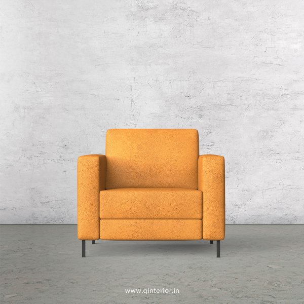NIRVANA 1 Seater Sofa in Fab Leather Fabric - SFA016 FL14