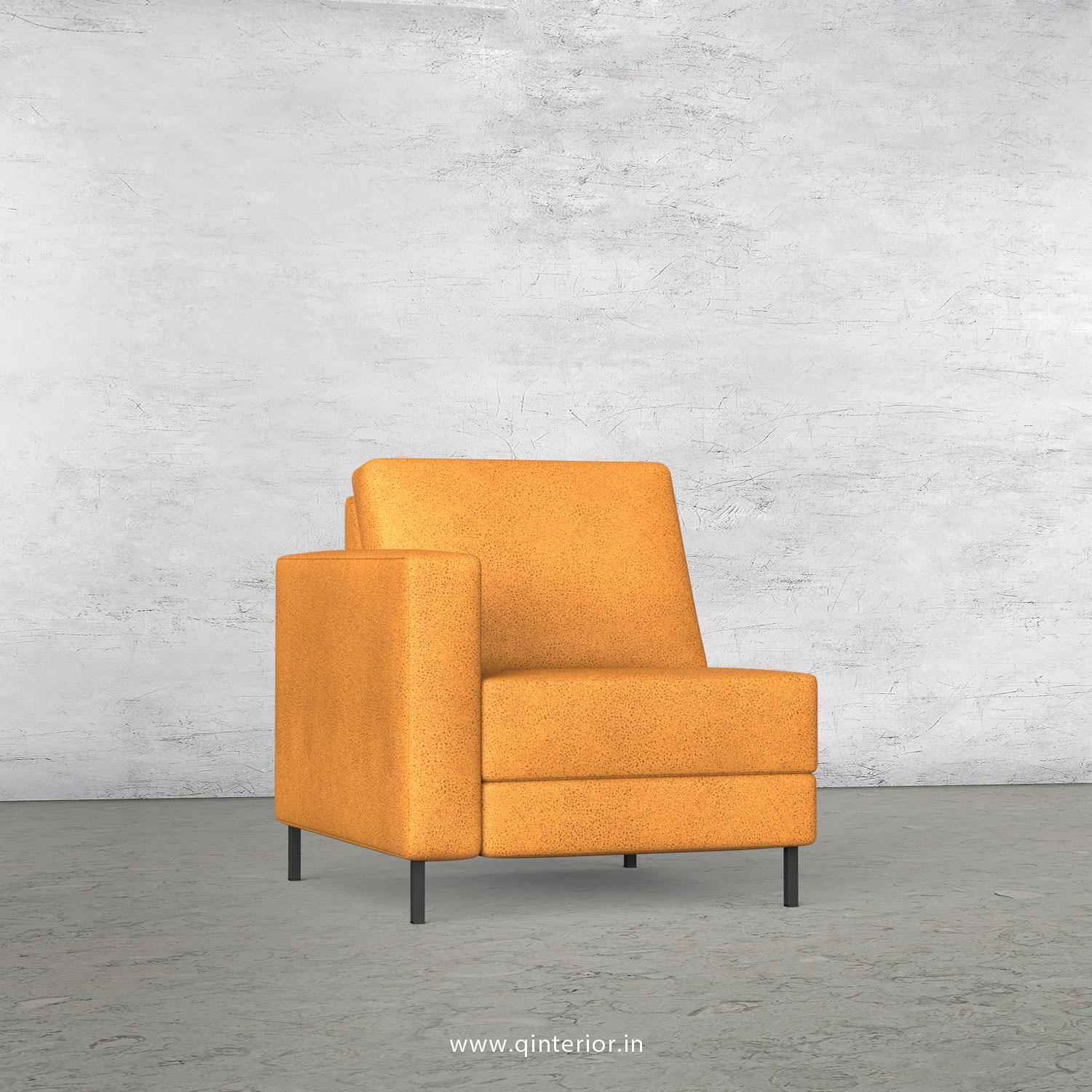 Nirvana 1 Seater Modular Sofa in Fab Leather Fabric - MSFA001 FL14
