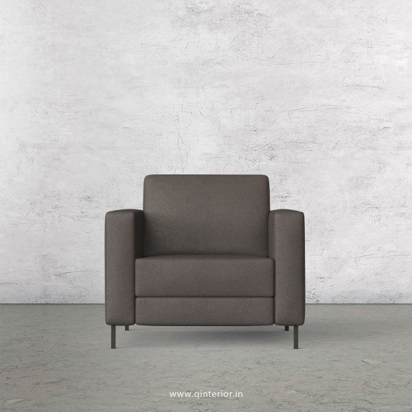 NIRVANA 1 Seater Sofa in Fab Leather Fabric - SFA016 FL15