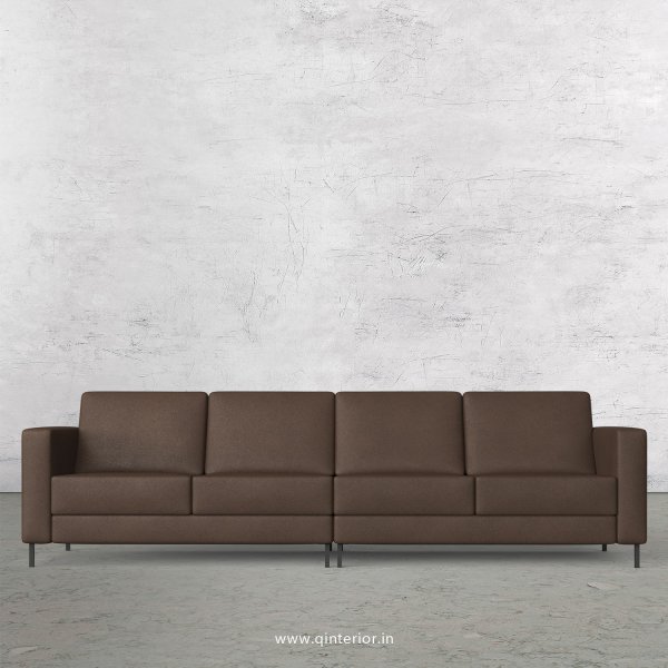 NIRVANA 4 Seater Sofa in Fab Leather Fabric - SFA016 FL16