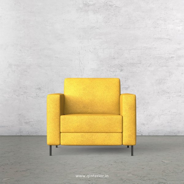 NIRVANA 1 Seater Sofa in Fab Leather Fabric - SFA016 FL18