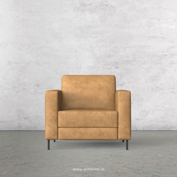 NIRVANA 1 Seater Sofa in Fab Leather Fabric - SFA016 FL02