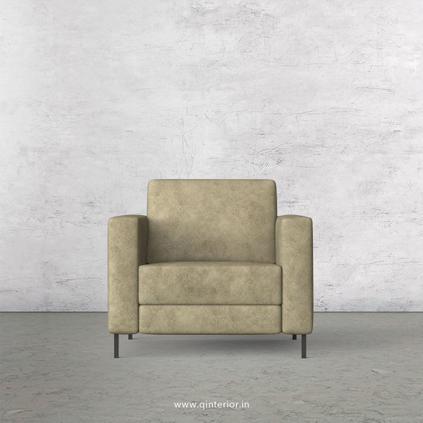 NIRVANA 1 Seater Sofa in Fab Leather Fabric - SFA016 FL03