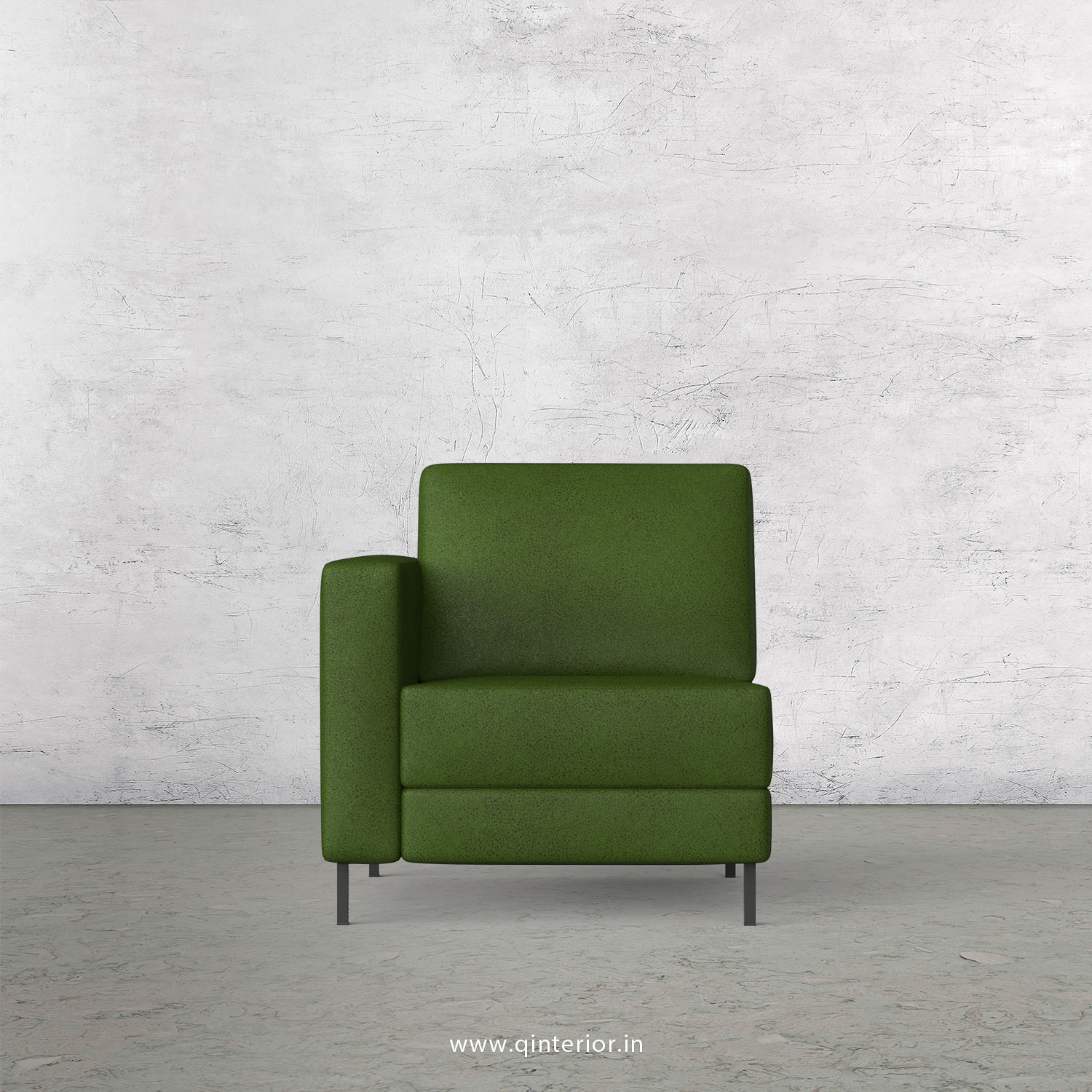 Nirvana 1 Seater Modular Sofa in Fab Leather Fabric - MSFA001 FL04