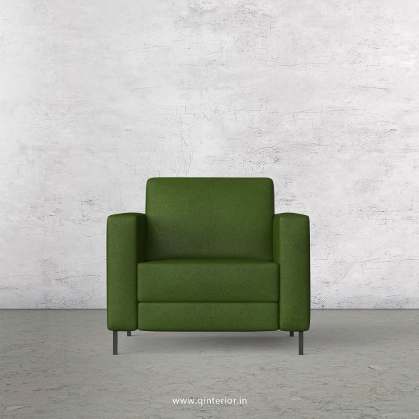 NIRVANA 1 Seater Sofa in Fab Leather Fabric - SFA016 FL04