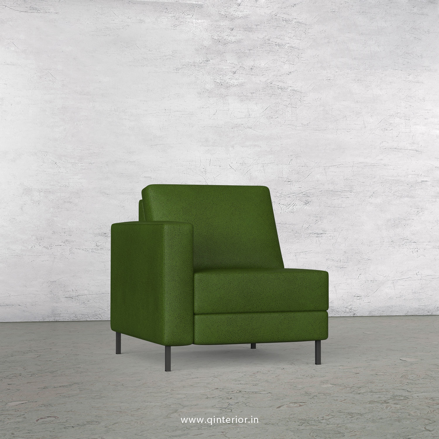 Nirvana 1 Seater Modular Sofa in Fab Leather Fabric - MSFA001 FL04