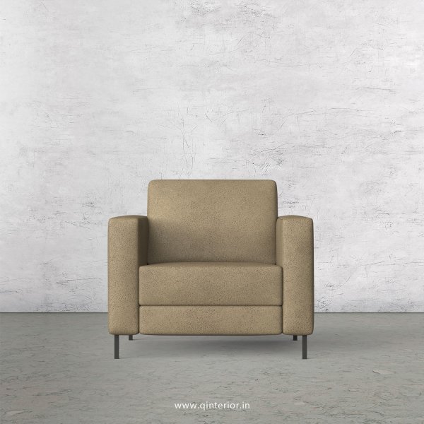 NIRVANA 1 Seater Sofa in Fab Leather Fabric - SFA016 FL06