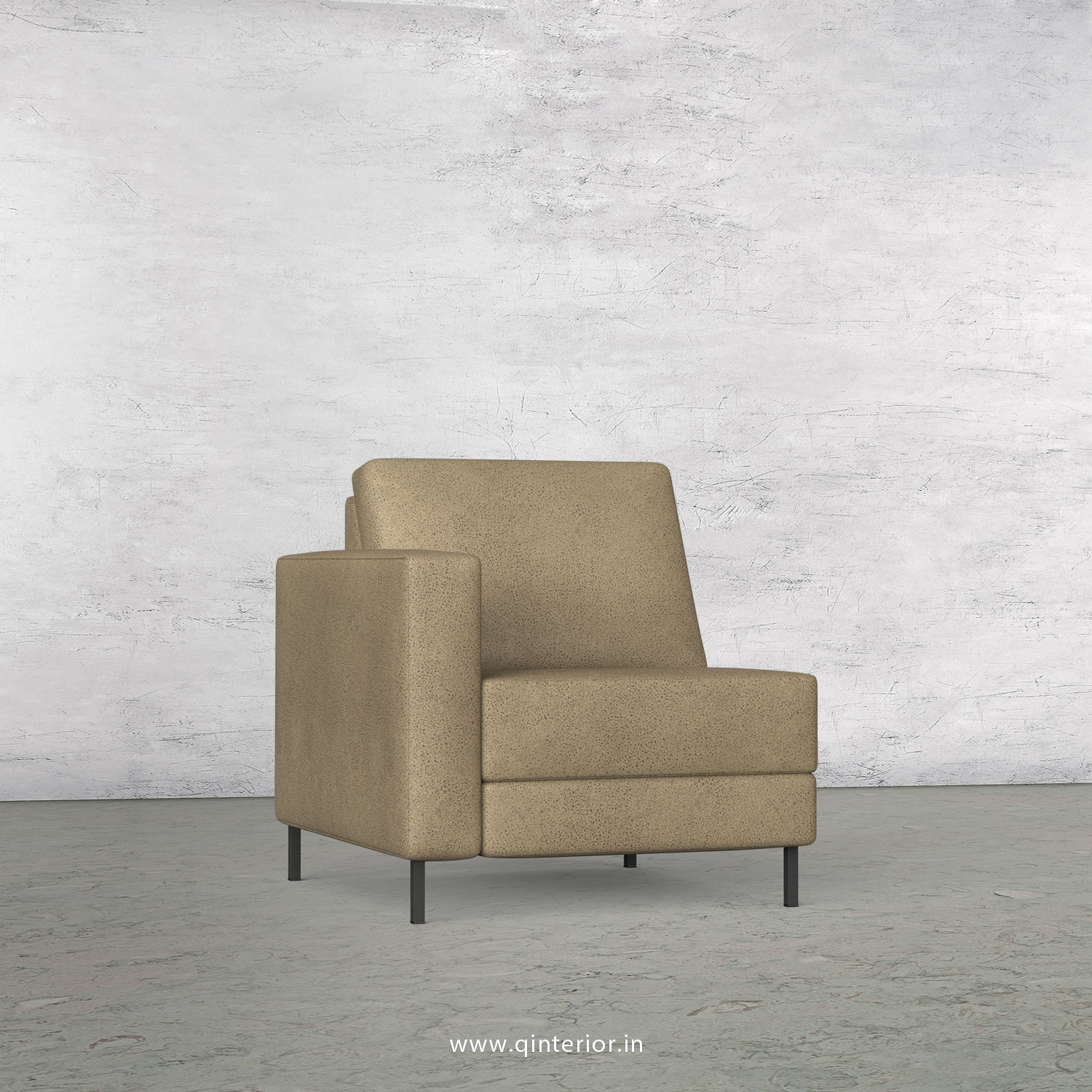Nirvana 1 Seater Modular Sofa in Fab Leather Fabric - MSFA001 FL06