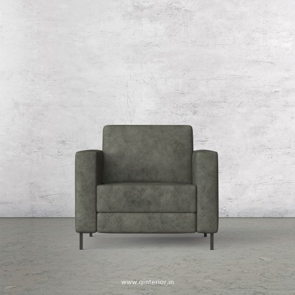 NIRVANA 1 Seater Sofa in Fab Leather Fabric - SFA016 FL07