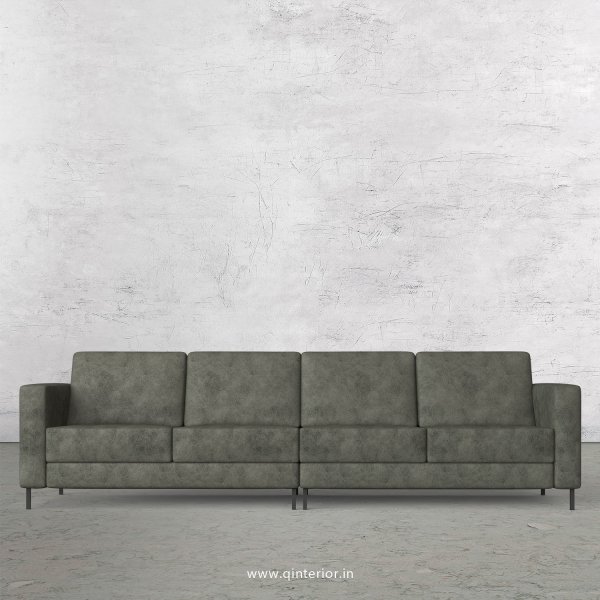 NIRVANA 4 Seater Sofa in Fab Leather Fabric - SFA016 FL07