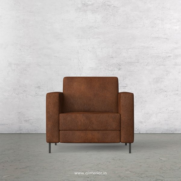 NIRVANA 1 Seater Sofa in Fab Leather Fabric - SFA016 FL09