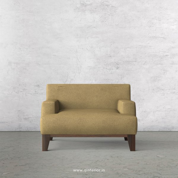 QUADRO 1 Seater Sofa in Fab Leather Fabric - SFA010 FL01