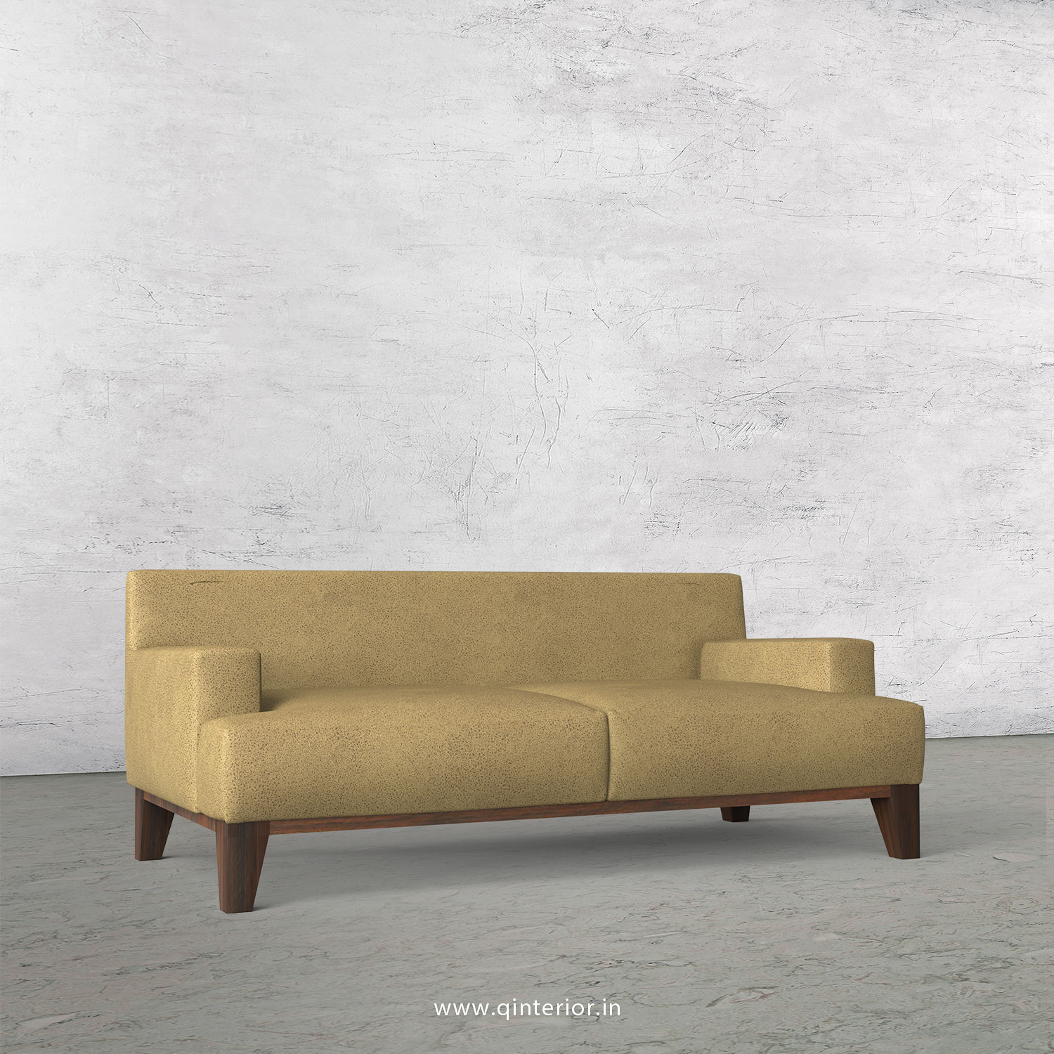 QUADRO 2 Seater Sofa in Fab Leather Fabric- SFA010 FL01