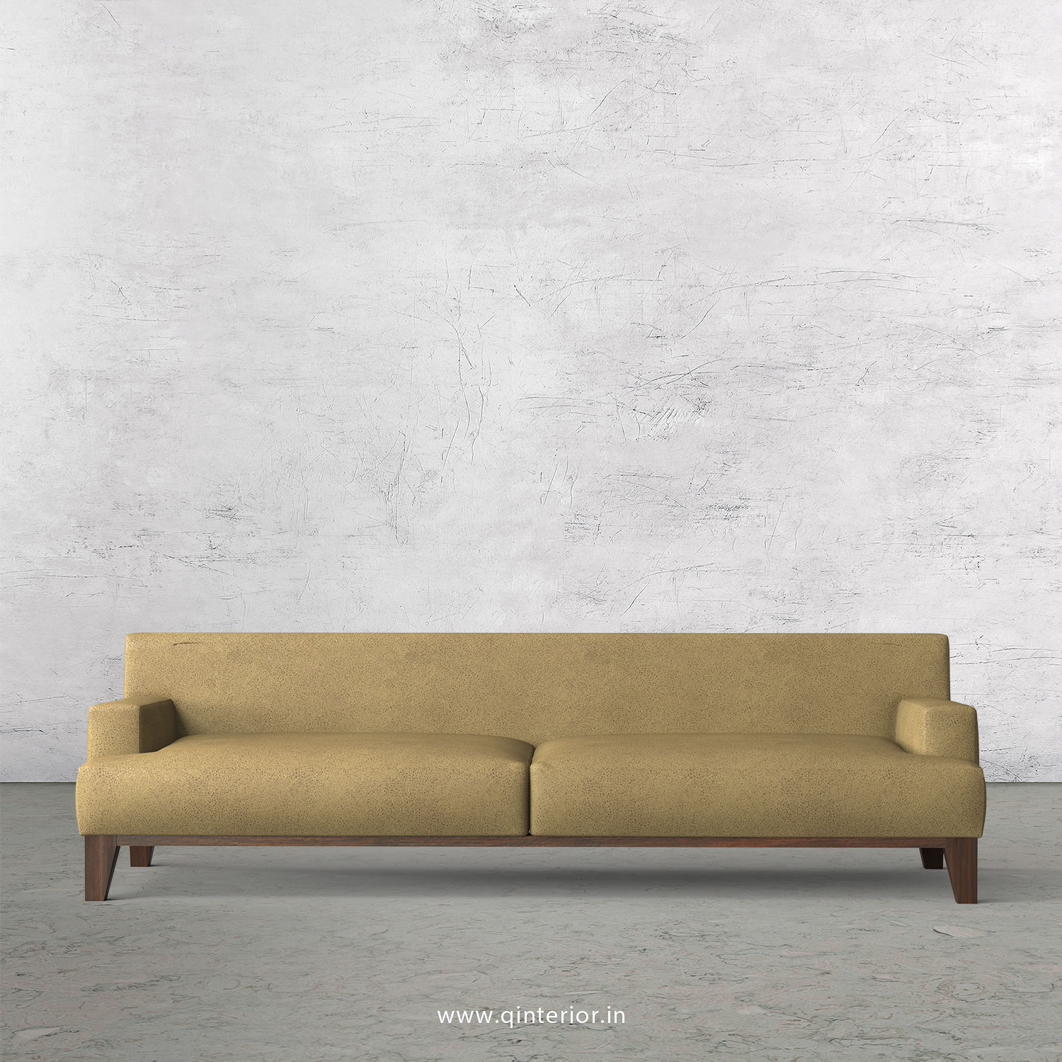 QUADRO 3 Seater Sofa in Fab Leather Fabric - SFA010 FL01