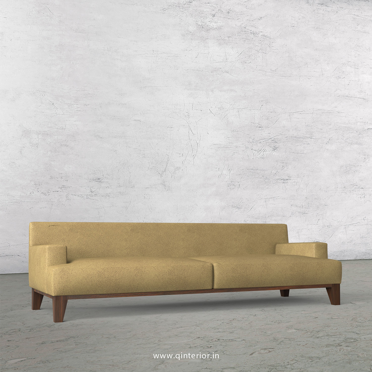 QUADRO 3 Seater Sofa in Fab Leather Fabric - SFA010 FL01