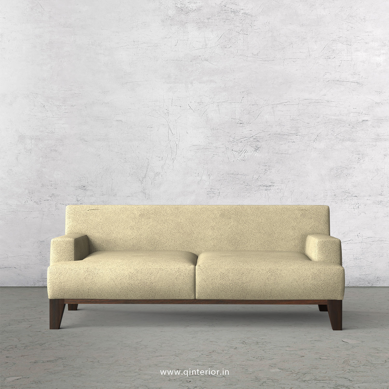 QUADRO 2 Seater Sofa in Fab Leather Fabric- SFA010 FL10