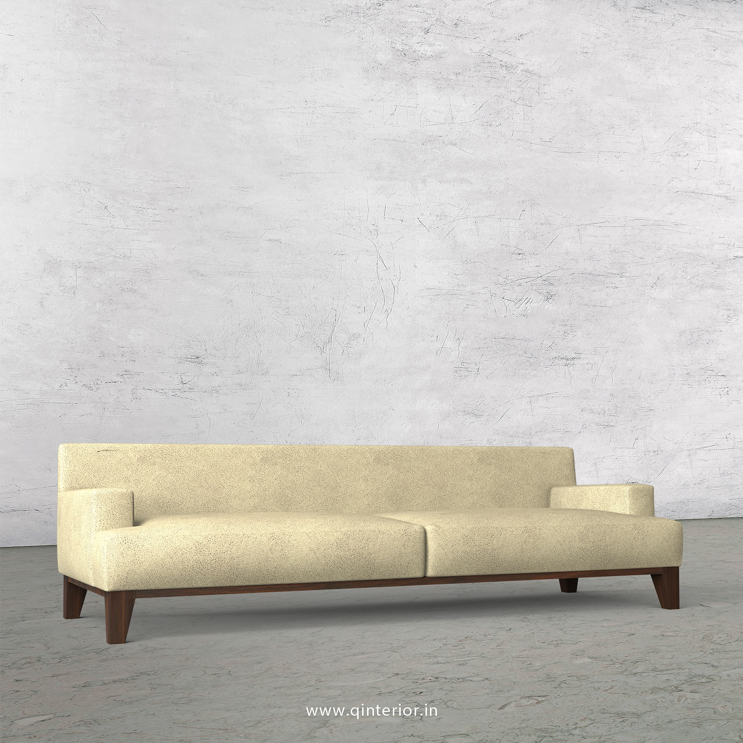 QUADRO 3 Seater Sofa in Fab Leather Fabric - SFA010 FL10